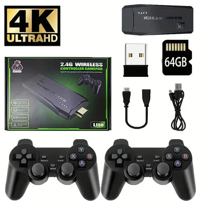 Video Game Stick Retrô 4K 2 Controles 10.000 Jogos